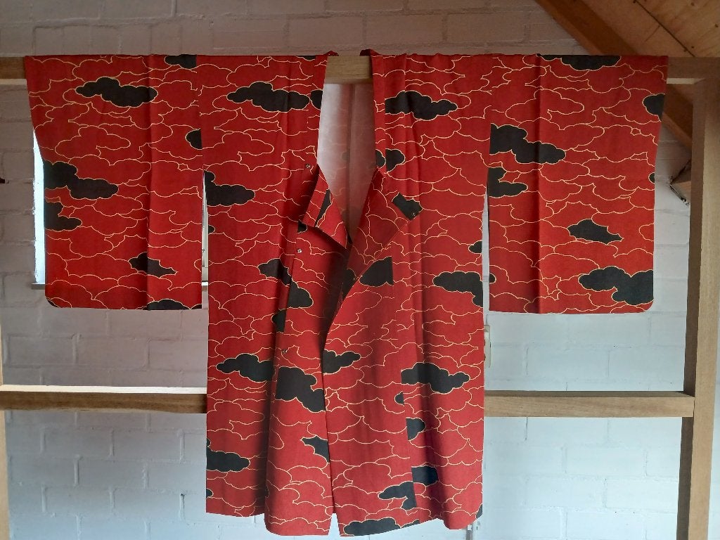Traditionele Japanse Kimono michiyuki jas red cloud
