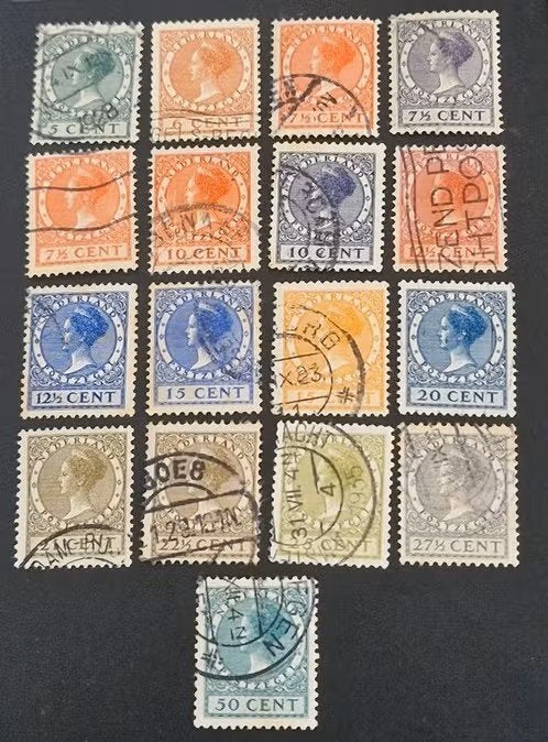 Nederland 1926 - nvph177-198 - Koningin Wilhelmina - WM, Ophalen of Verzenden, T/m 1940, Gestempeld