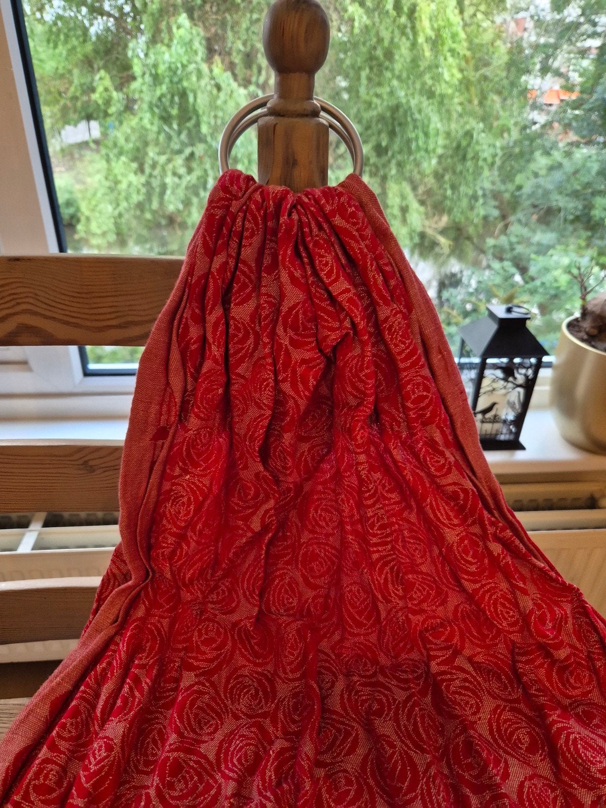 oscha ringsling 185 cm eros roses met zilveren ringen, Overige merken, Ophalen of Verzenden, Zo goed als nieuw, Buik, Rug of Zij