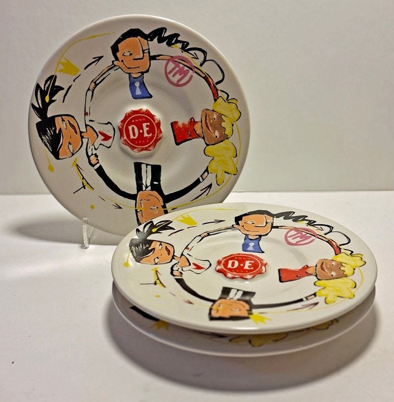 DE schoteltjes (bijzonder), Ophalen of Verzenden, Zo goed als nieuw, Porselein, Kop en/of schotel
