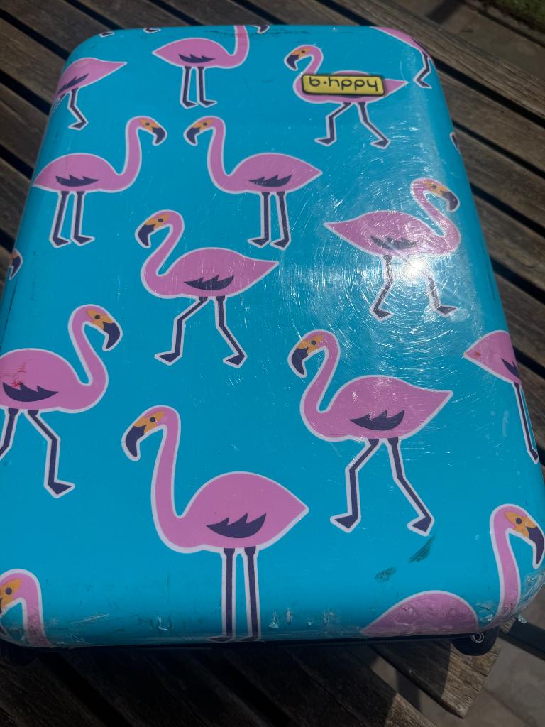 Koffer, Wieltjes, Gebruikt, Hard kunststof, Minder dan 50 cm