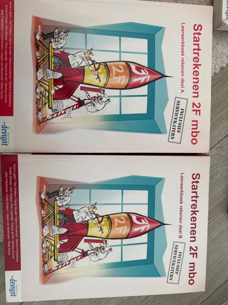 Startrekenen 2F mbo Leerwerkboek deel A en B, Ophalen of Verzenden, Zo goed als nieuw, Overige niveaus, Wiskunde A