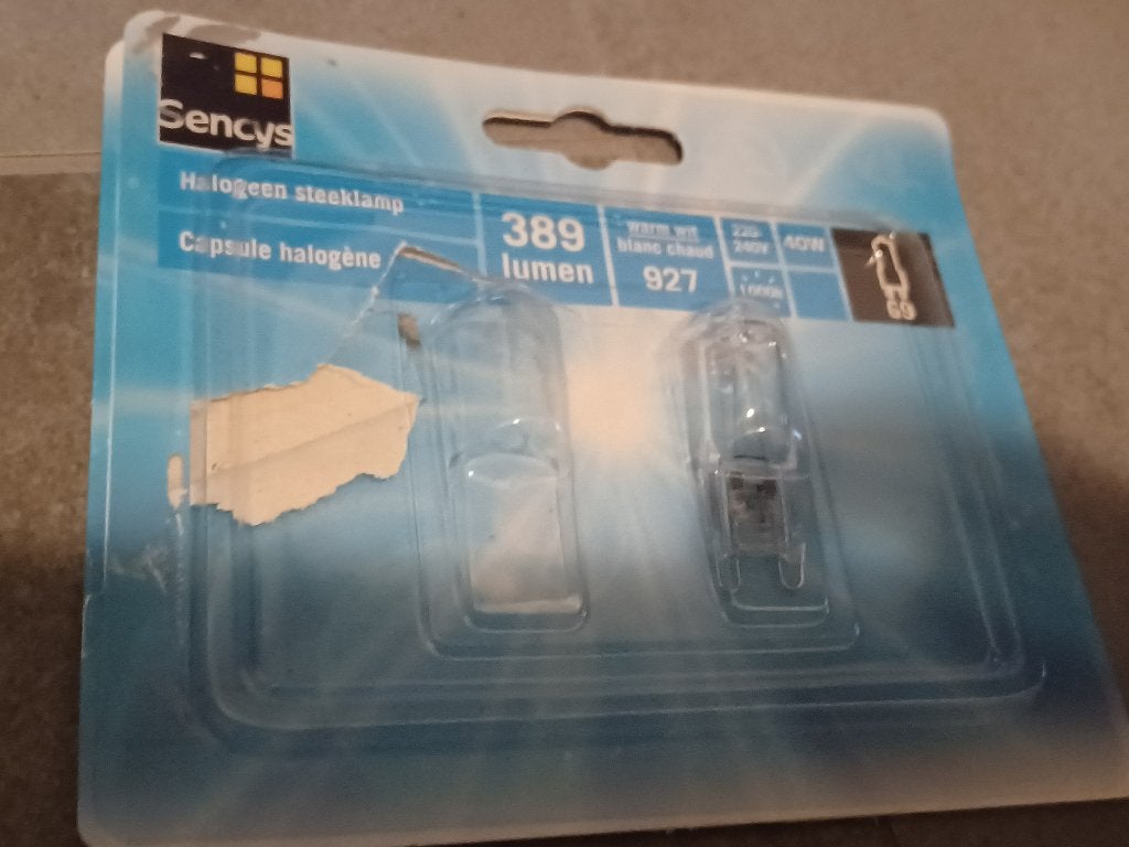 Halogeen steeklampje G9  - warm wit - nieuw, 30 tot 60 watt, Nieuw, Ophalen of Verzenden, Warm wit
