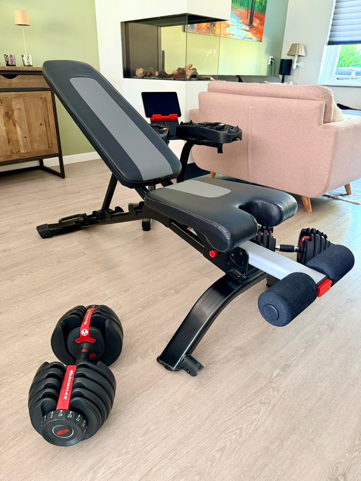 Bowflex 552i + Stand + 5.1S Bank | Complete Homegym, Sport en Fitness, Fitnessmaterialen, Ophalen, Zo goed als nieuw, Fitnessbank