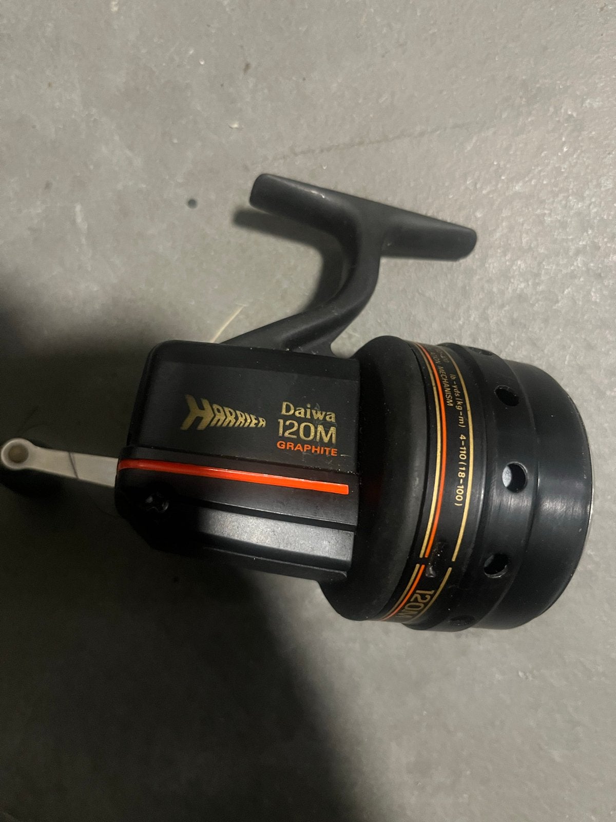 Daiwa 120M Graphite Molen - Zo goed als nieuw, Watersport en Boten, Ophalen of Verzenden, Zo goed als nieuw, Molen