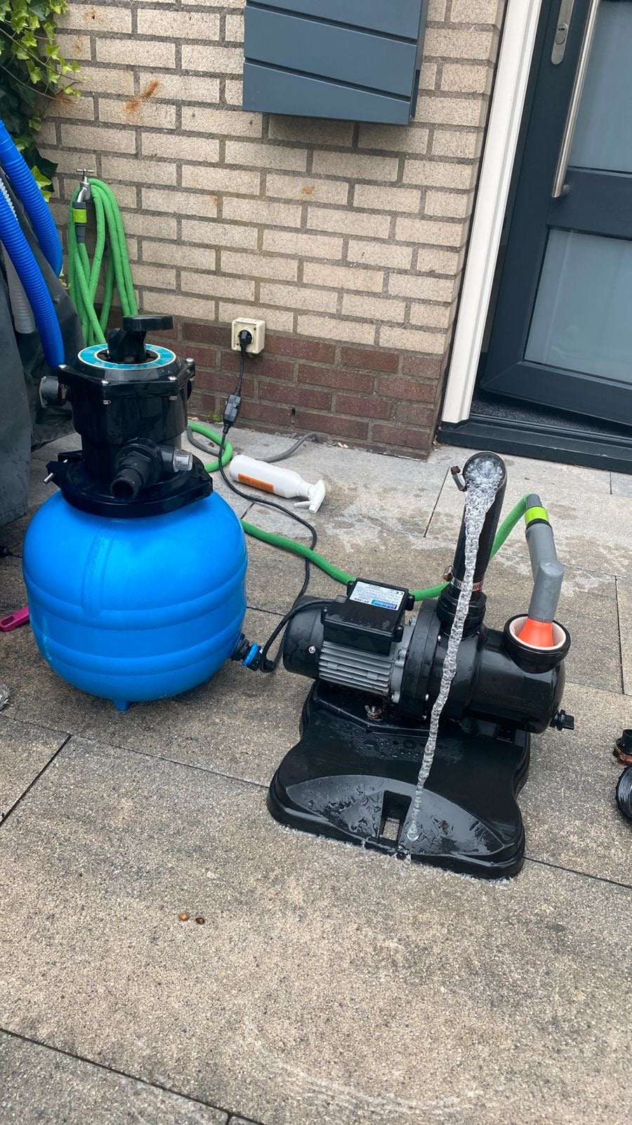 Zwembad pomp en zonneboiler, Tuin en Terras, Ophalen, Zo goed als nieuw