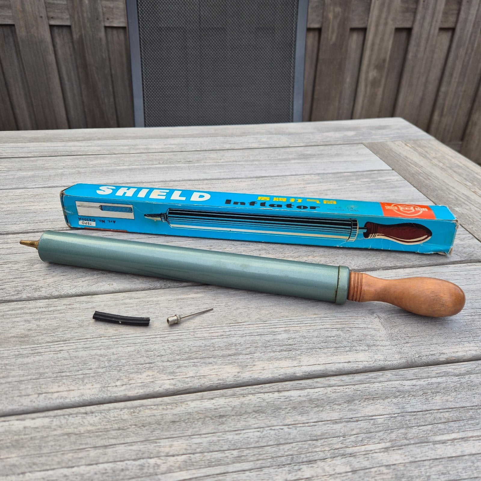 Vintage Shield Inflator Fietspomp Jaren '60, Ophalen of Verzenden, Gebruikt