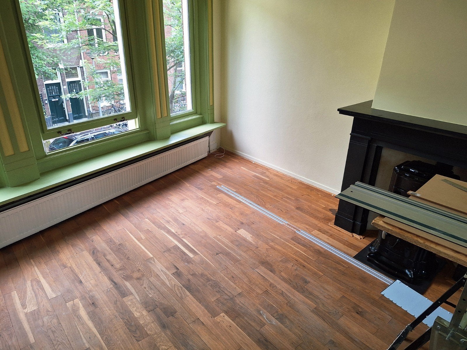Massief eiken lamellenparket - 50 m2 - 22mm dik, Ophalen, Vloerdelen of -planken, 10 m² of meer, 10 tot 30 cm