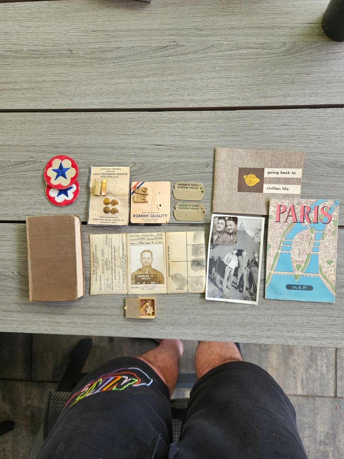 Gafe Ww2 grouping van officier, Verzamelen, Ophalen of Verzenden, Duitsland