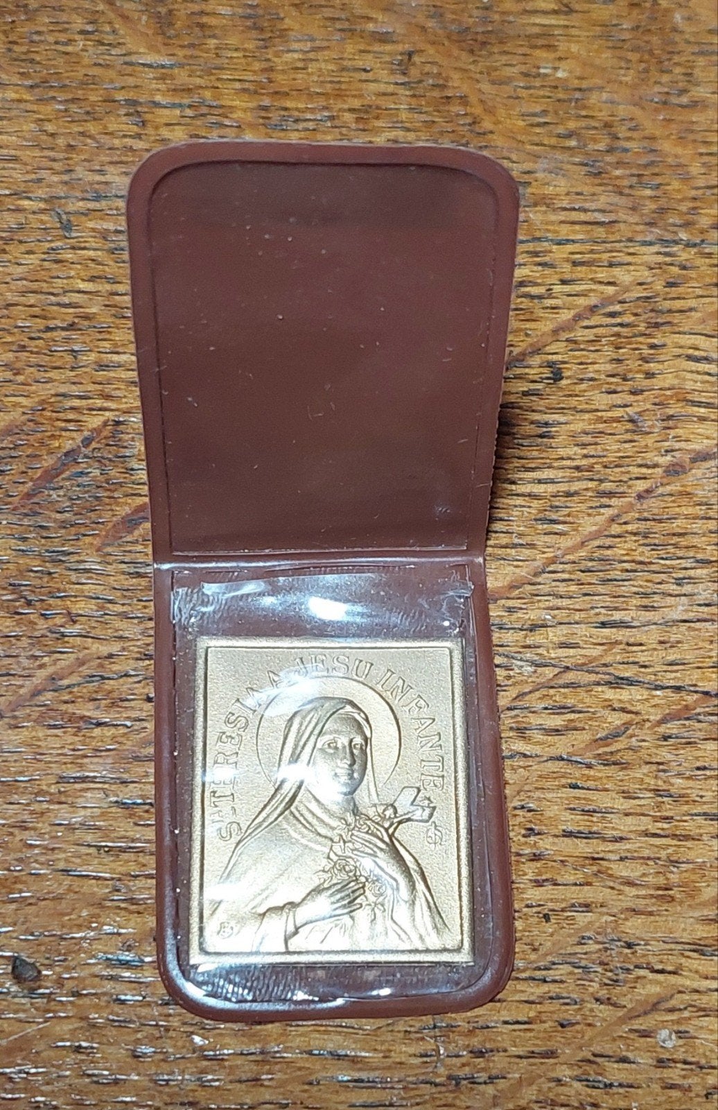 plaquette metaal, Theresia van het Kind Jezus, Antiek en Kunst, Ophalen of Verzenden