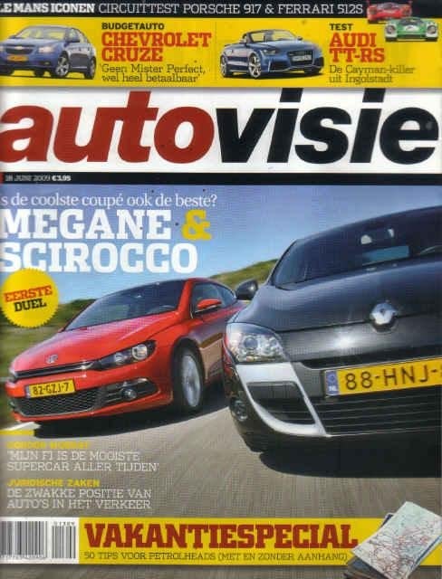 Autovisie 13 2009 : Audi TT & cabrio - Renault Megane Coupe, Ophalen of Verzenden, Gelezen, Algemeen
