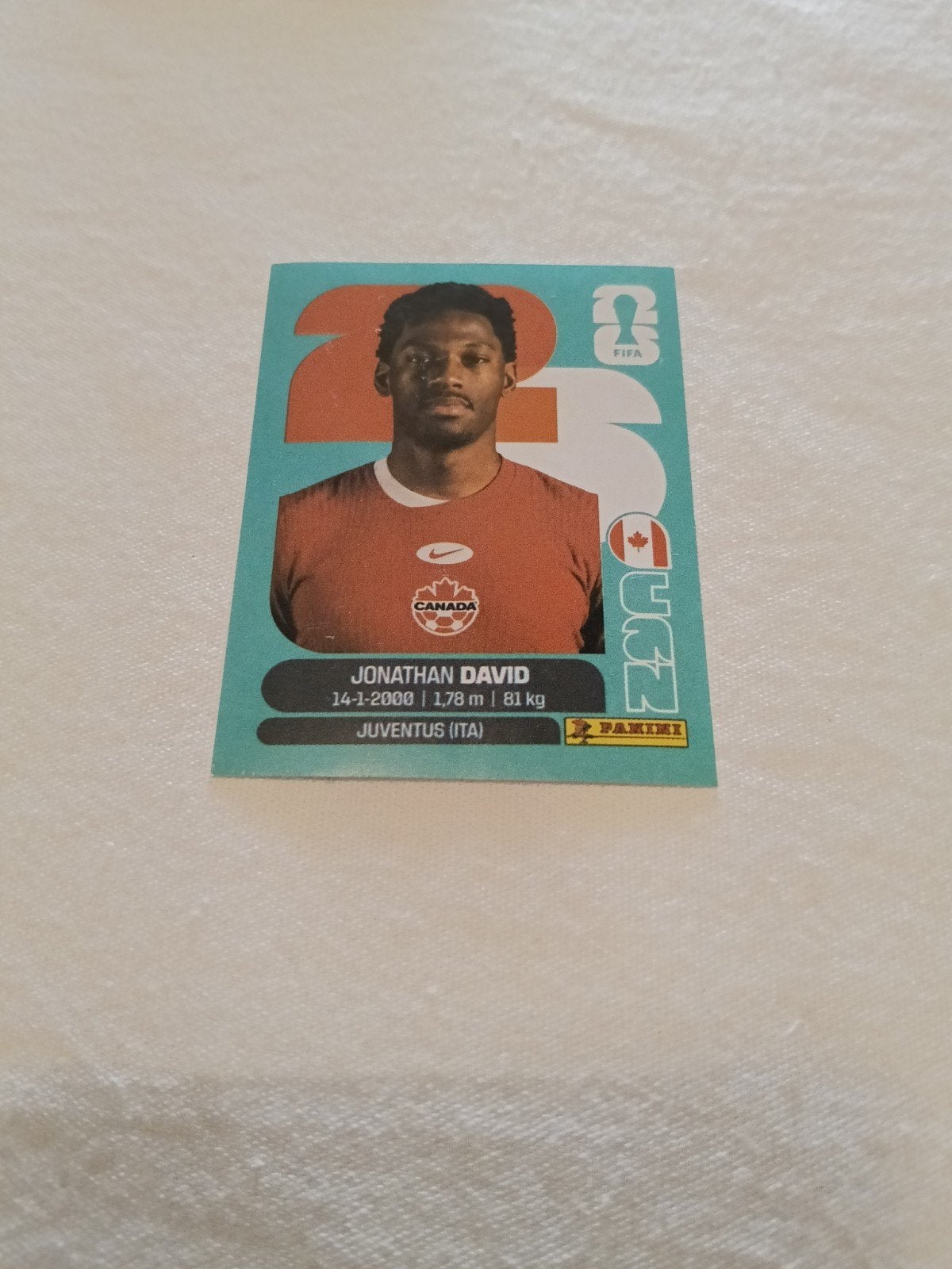 Jonathan David Panini FIFA 2023 Spelerskaart Juventus, Ophalen of Verzenden, Zo goed als nieuw, Buitenlandse clubs, Spelerskaart