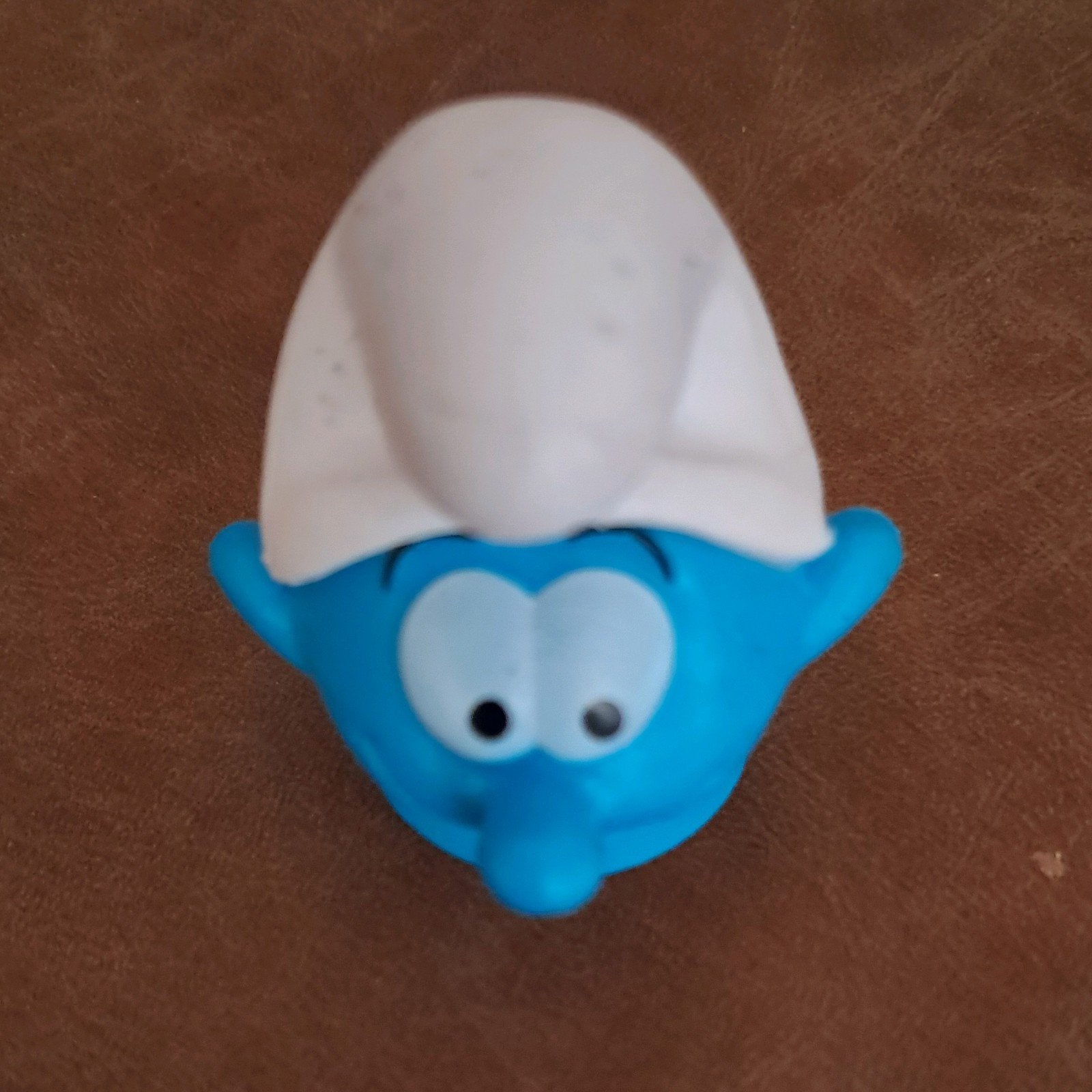 Smurfen Hoofd Figuurtje - Blauw met Witte Muts, Ophalen of Verzenden, Gebruikt, Verschillende Smurfen, Poppetje, Figuurtje of Knuffel