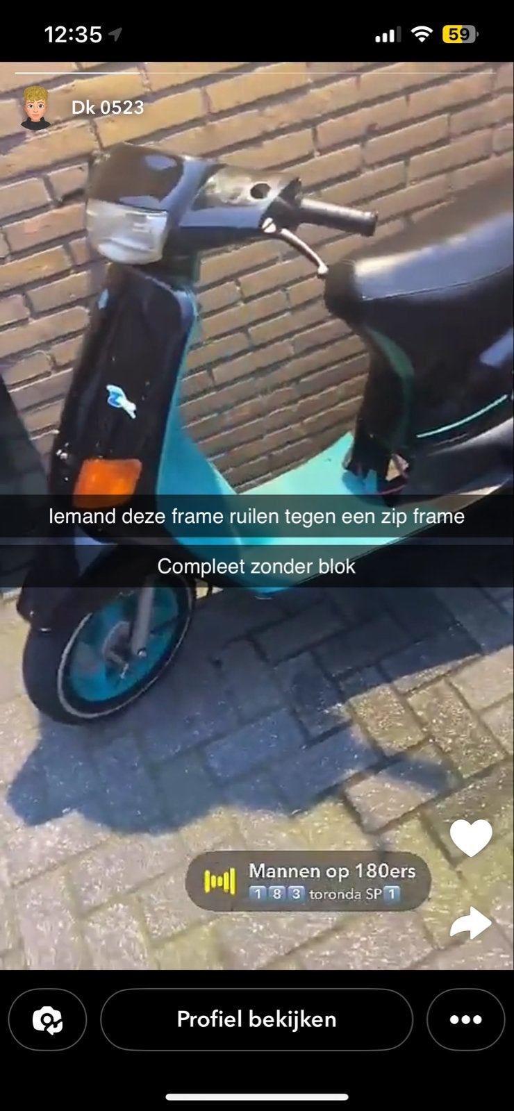 Piaggio Zip Type 3 125cc LC - Ruilen tegen Gilera Runner, Ophalen, Gebruikt