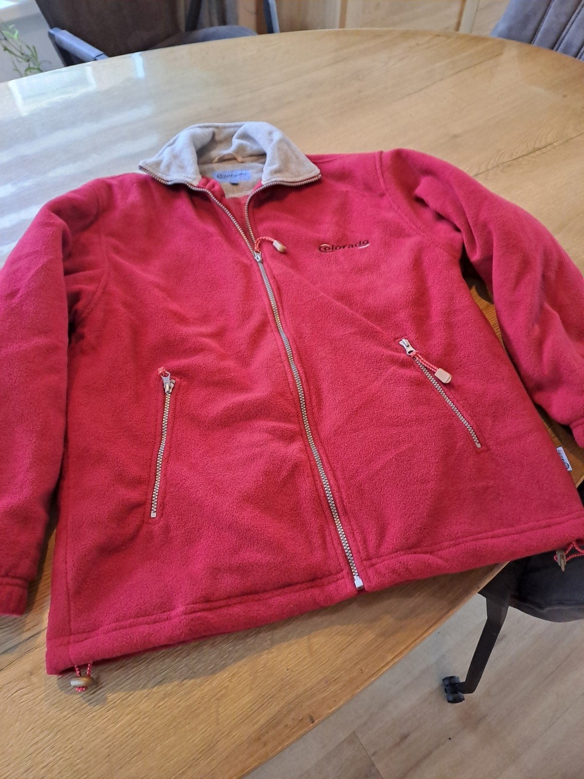 Gevoerde fleece jas Colorado maat M, Ophalen of Verzenden, Gedragen, Rood
