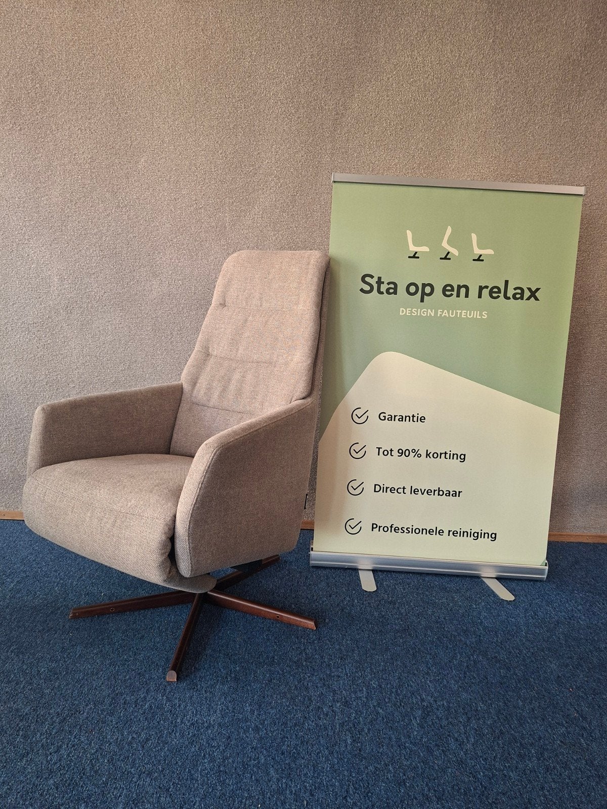 Sta op relax fauteuil Prominent ZGAN extra luxe op accu 🔋, Minder dan 75 cm, Hoofdstraat 60 Schijndel, Ophalen of Verzenden, Zo goed als nieuw
