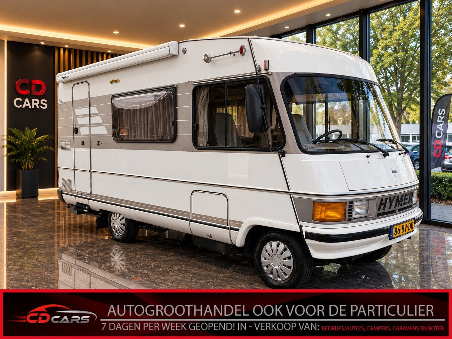 Fiat 280 ZX Hymer (bj 1990), Caravans en Kamperen, Info@cd-cars.nl, C.D. Cars, Schelluinsestraat 7
4203NJ  GORINCHEM, NL, Bedrijf