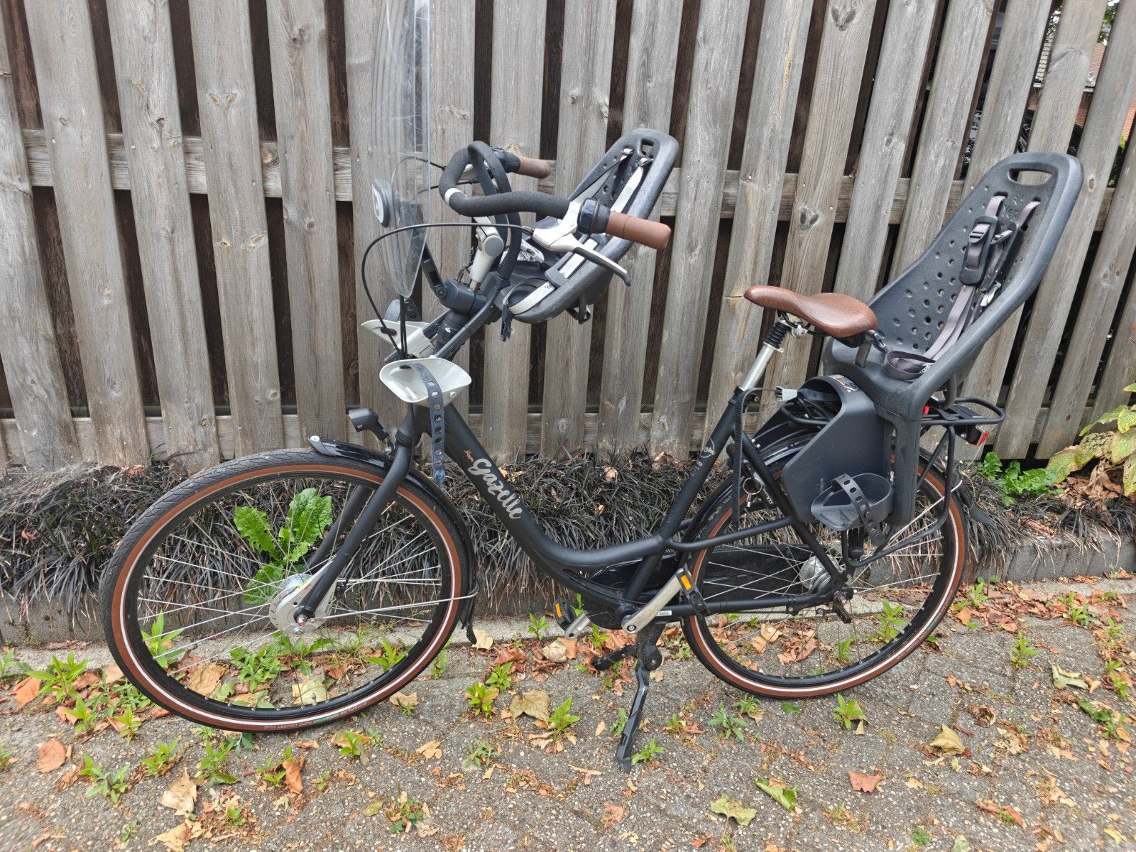 Gazelle Bloom moederfiets 57cm met 2 Yepp zitjes, 2 zitjes, Versnellingen, Zo goed als nieuw, Gazelle
