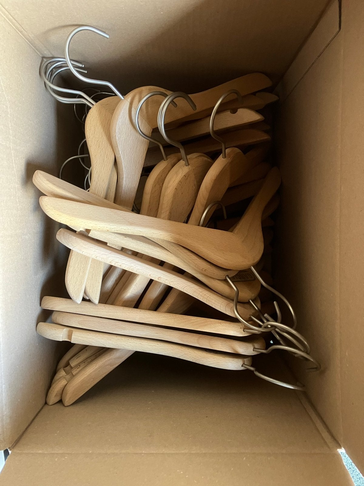 Houten kledinghangers (30 stuks) kinderkleding, Ophalen, Gebruikt, Hout, Kinderen