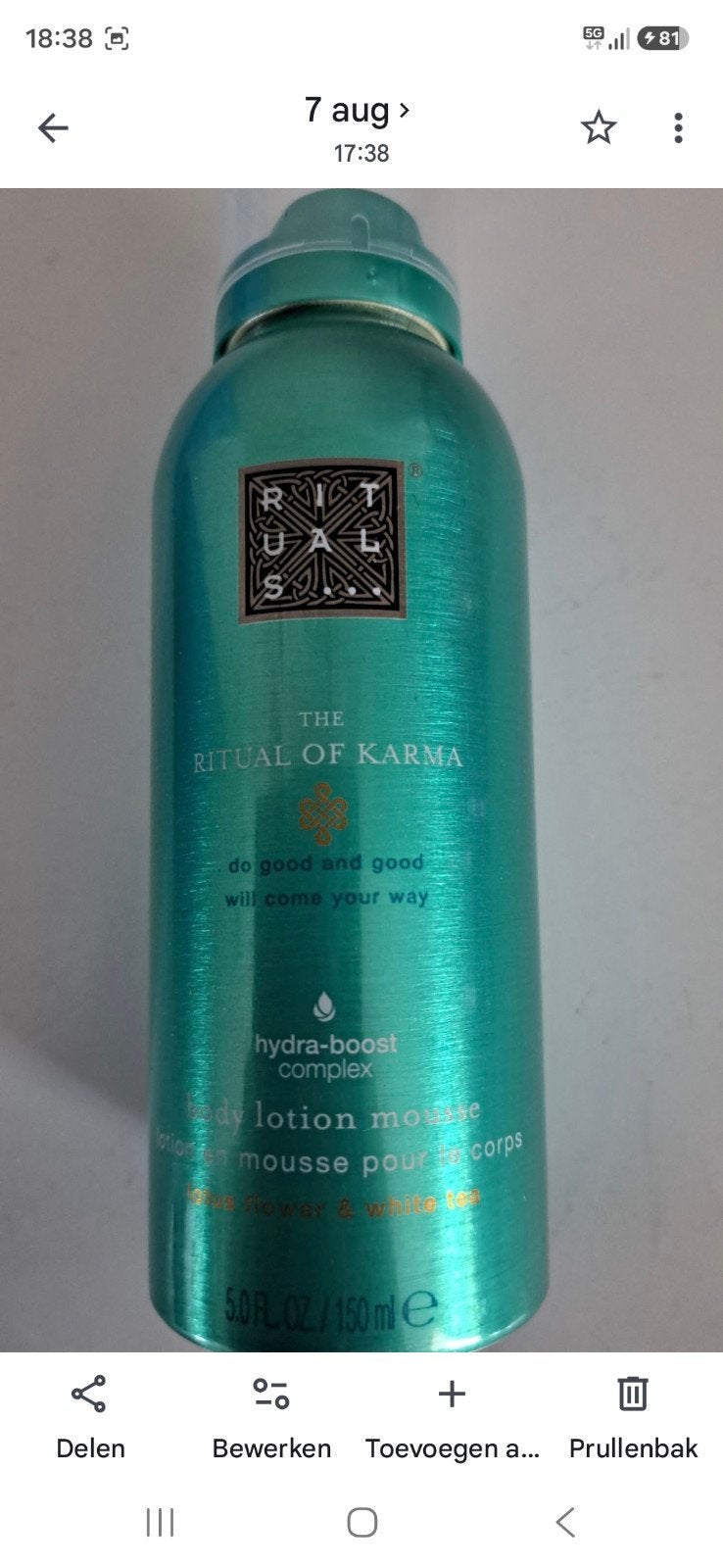 Rituals The Ritual of Karma Body Lotion Mousse 150ml, Ophalen of Verzenden