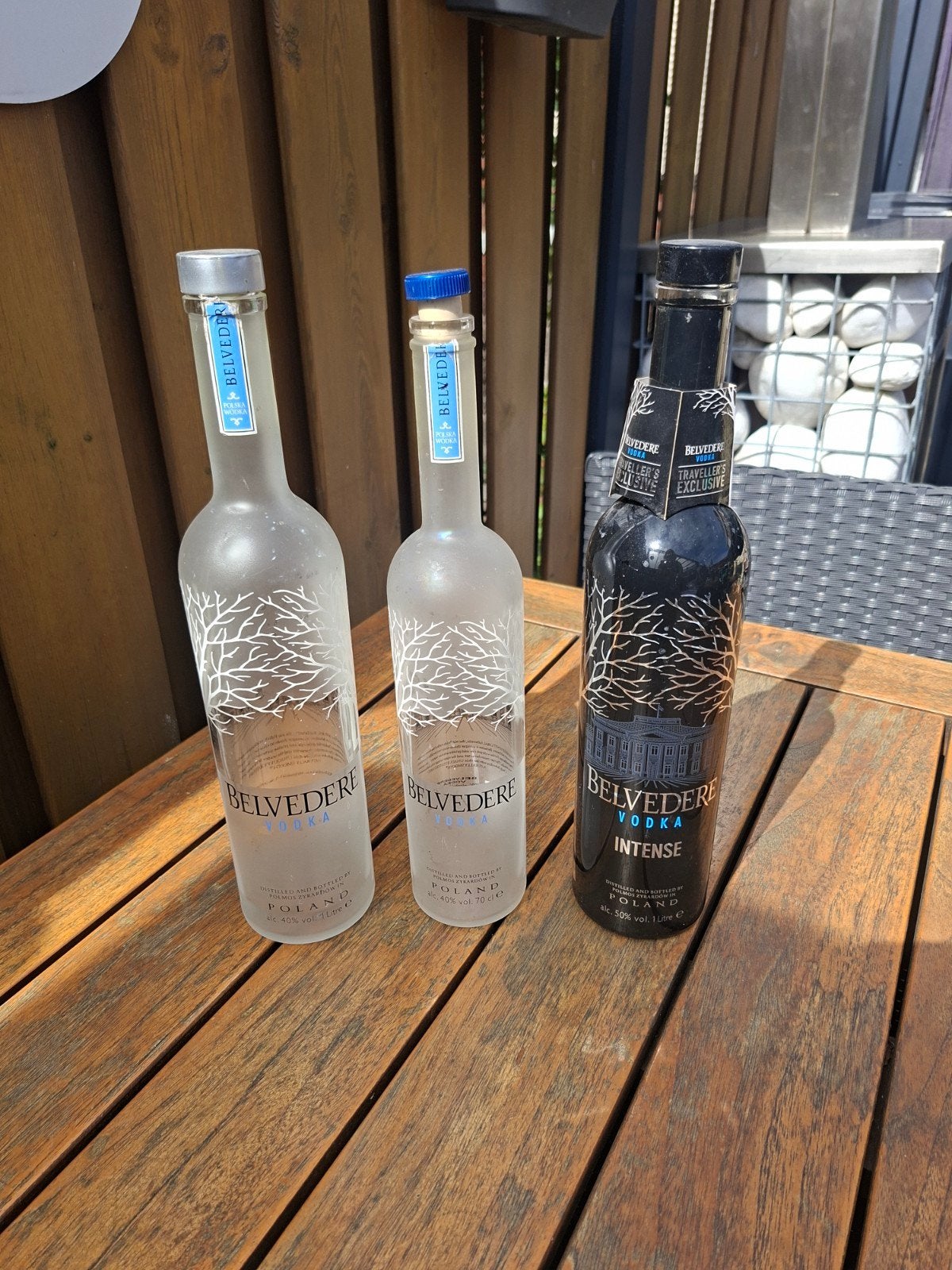 Lege Belvedere Vodka flessen - decoratie, Ophalen of Verzenden