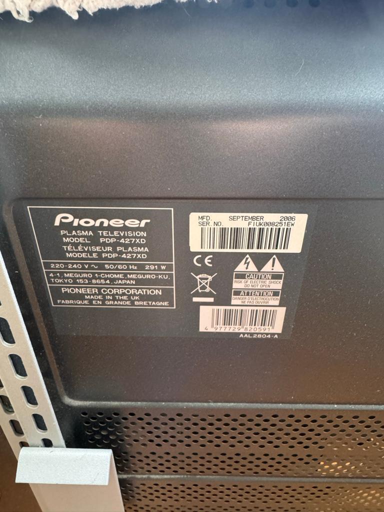 Pioneer PDP-427XD Plasma TV - 42 inch HD Ready, Audio, Tv en Foto, Televisies, Gebruikt, 50 Hz, Ophalen of Verzenden, Pioneer