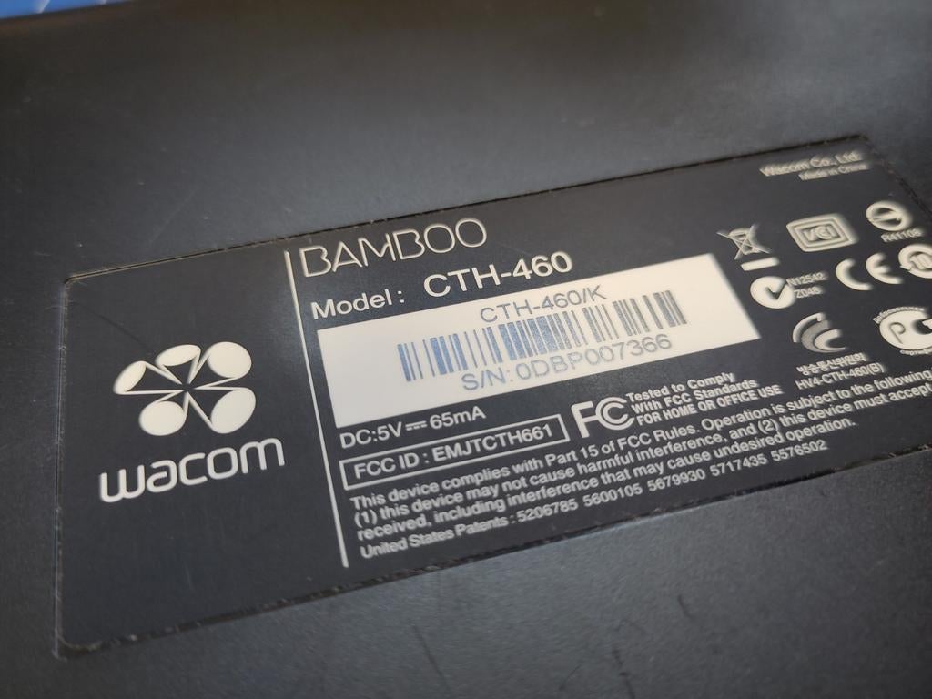Wacom Bamboo tekentablet CTH-460, Computers en Software, Tekentablets, Ophalen of Verzenden, Gebruikt, Bedraad, Wacom