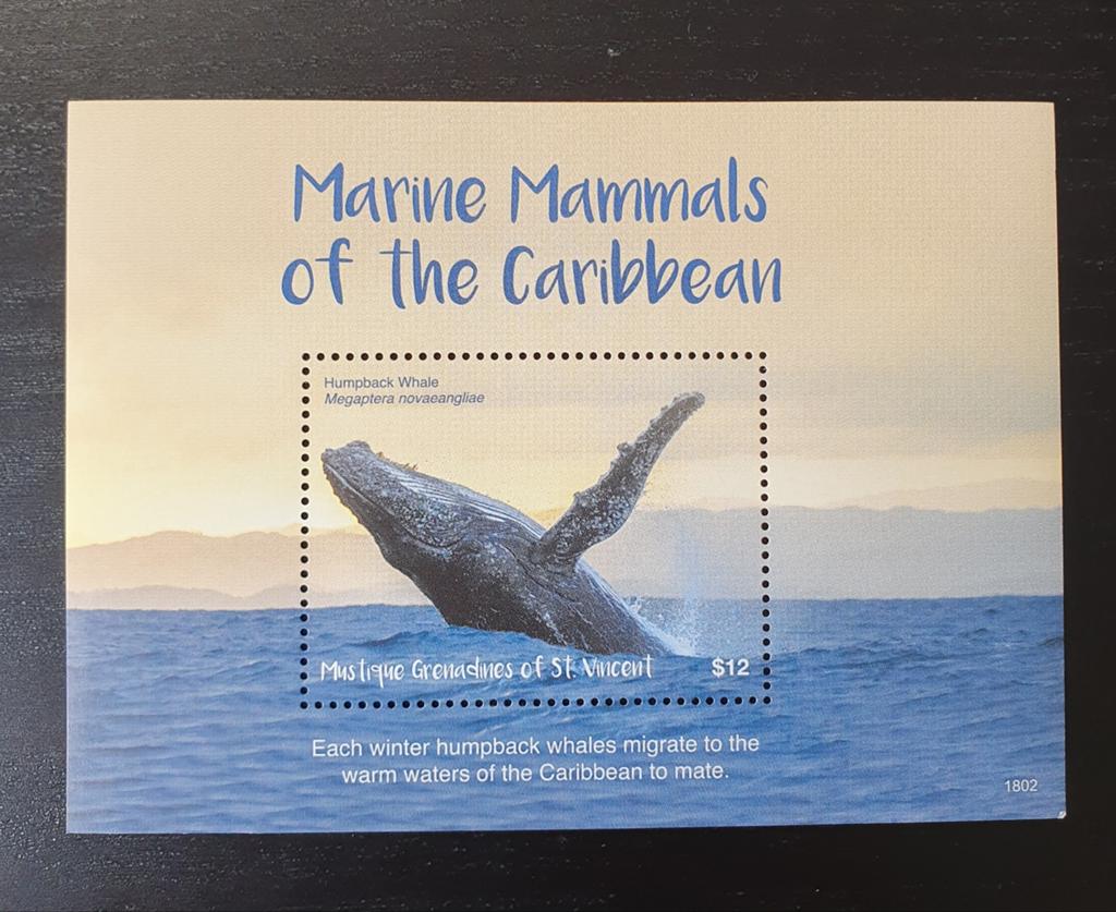 Mustique 2018 Walvis Bultrug Michel blok 84 postfris, Verzenden, Postfris, Dier of Natuur