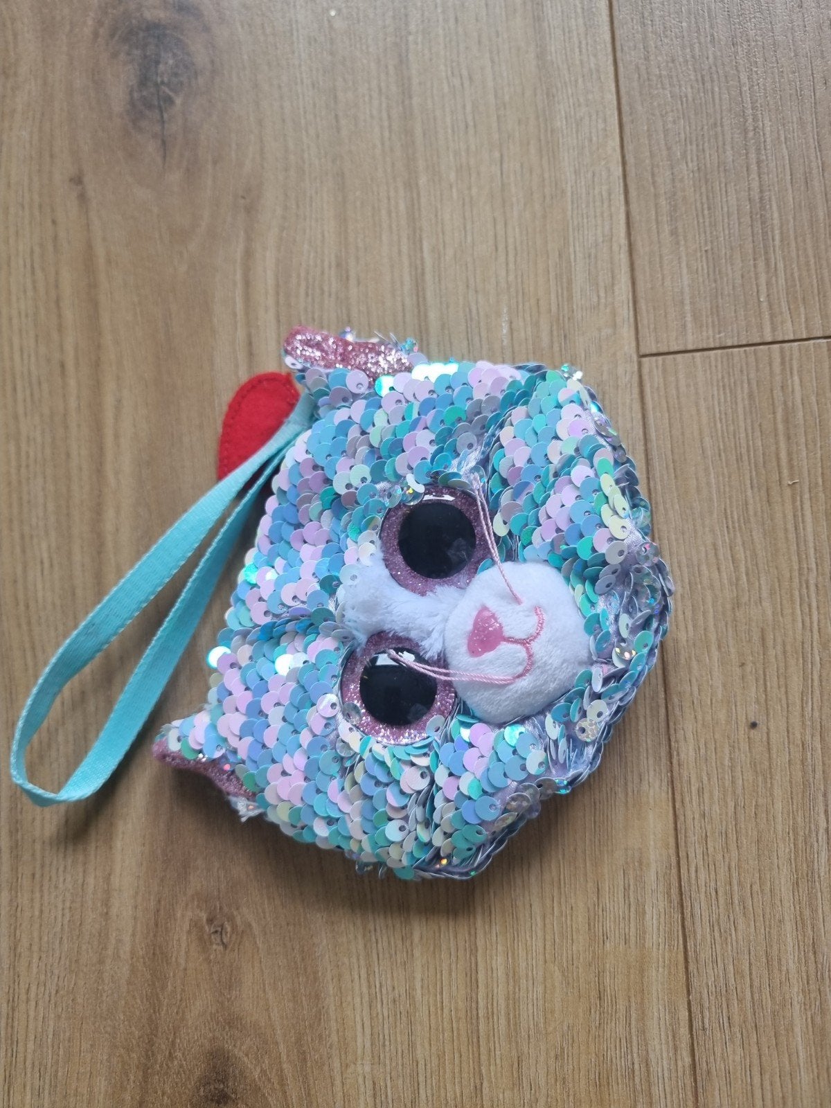 Ty Beanie Boos Katje met pailletten - portomonee, Gebruikt, Ophalen of Verzenden, Kat, Meerkleurig