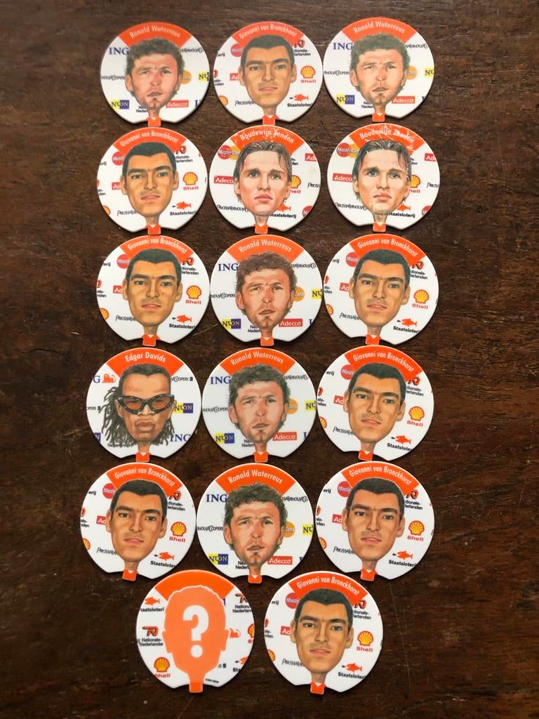 Voetbalplaatjes bekende spelers: Van Bronckhorst, Davids, Verzamelen, Ophalen of Verzenden, Losse flippo's