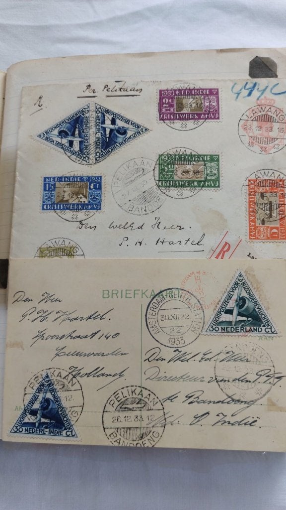 80 post stukken o.a Uiver, Pelicaan, Zeppelin, enz, Luchtvaart, Met envelop, Ophalen of Verzenden, Gestempeld