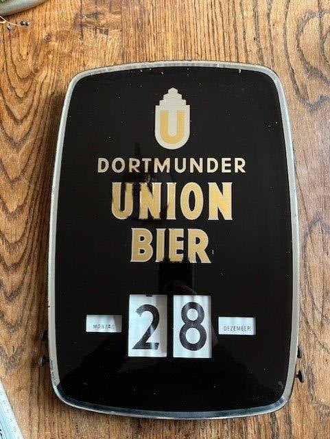 Dortmunder Union bier 1930-1940 kalender, Verzamelen, Ophalen of Verzenden, Zo goed als nieuw, Glas of Glazen, Overige merken