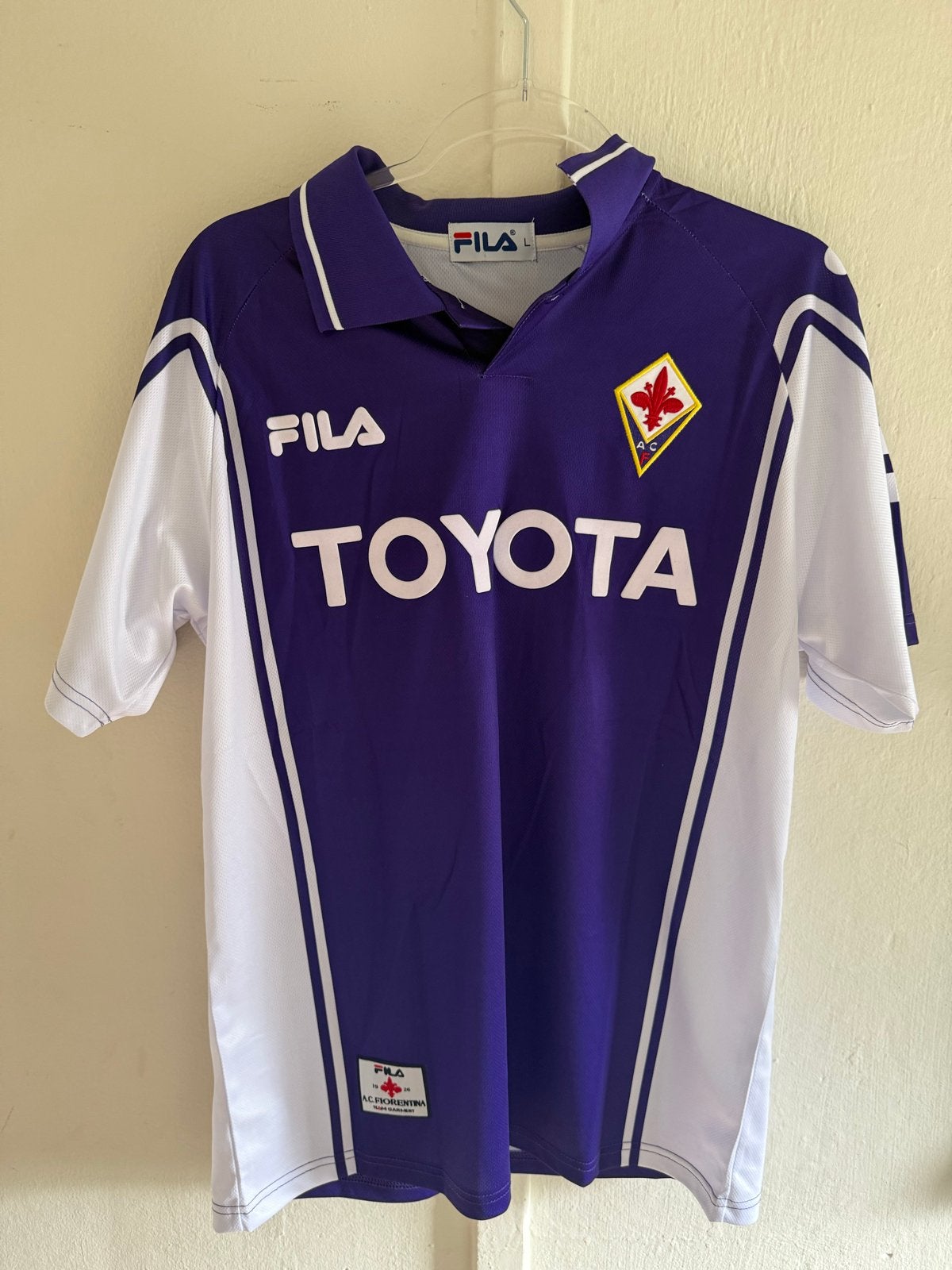 Batistuta #9 - 1999-2000 AC Fiorentina shirt, Maat L, Ophalen of Verzenden, Zo goed als nieuw, Shirt