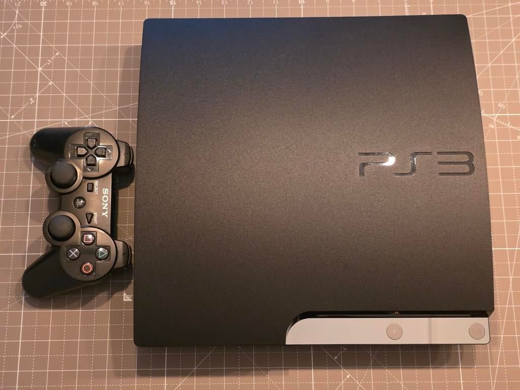 Sony PlayStation 3 Super Slim met controller en kabels, Spelcomputers en Games, Spelcomputers | Sony PlayStation 3, Gebruikt, Super Slim