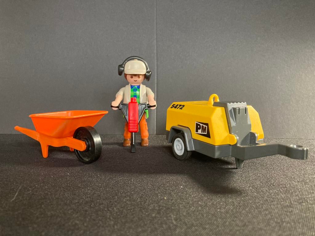 Playmobil werkman met bouw gereedschap., Kinderen en Baby's, Speelgoed | Playmobil, Ophalen of Verzenden, Zo goed als nieuw
