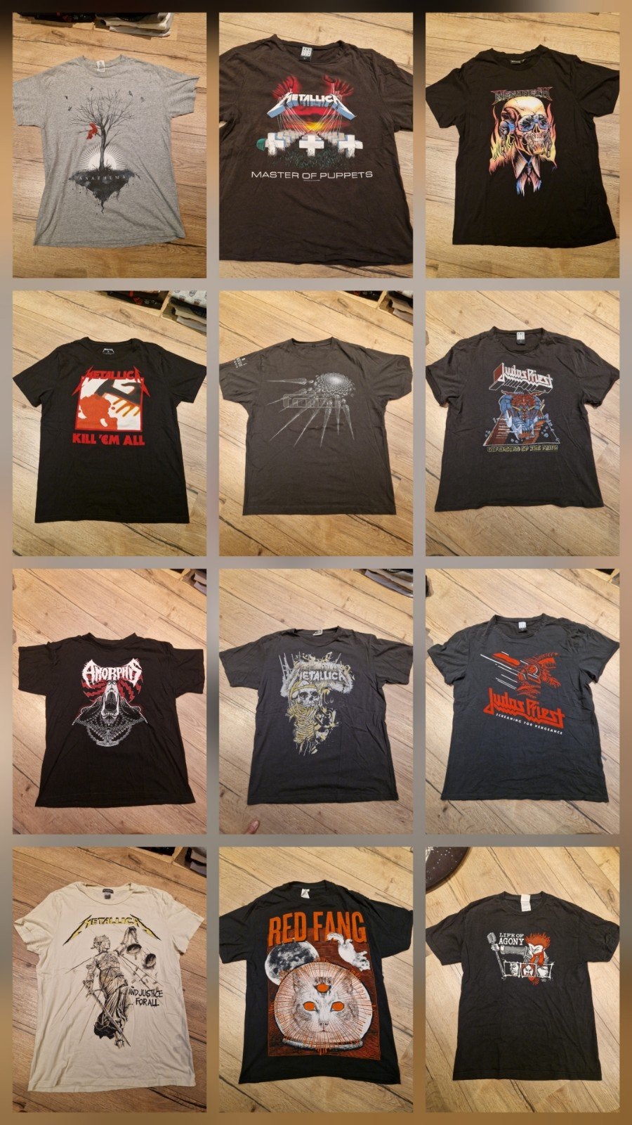 Verschillende bandshirts, Kleding | Heren, T-shirts, Ophalen of Verzenden, Zo goed als nieuw, Maat 52/54 (L), Zwart