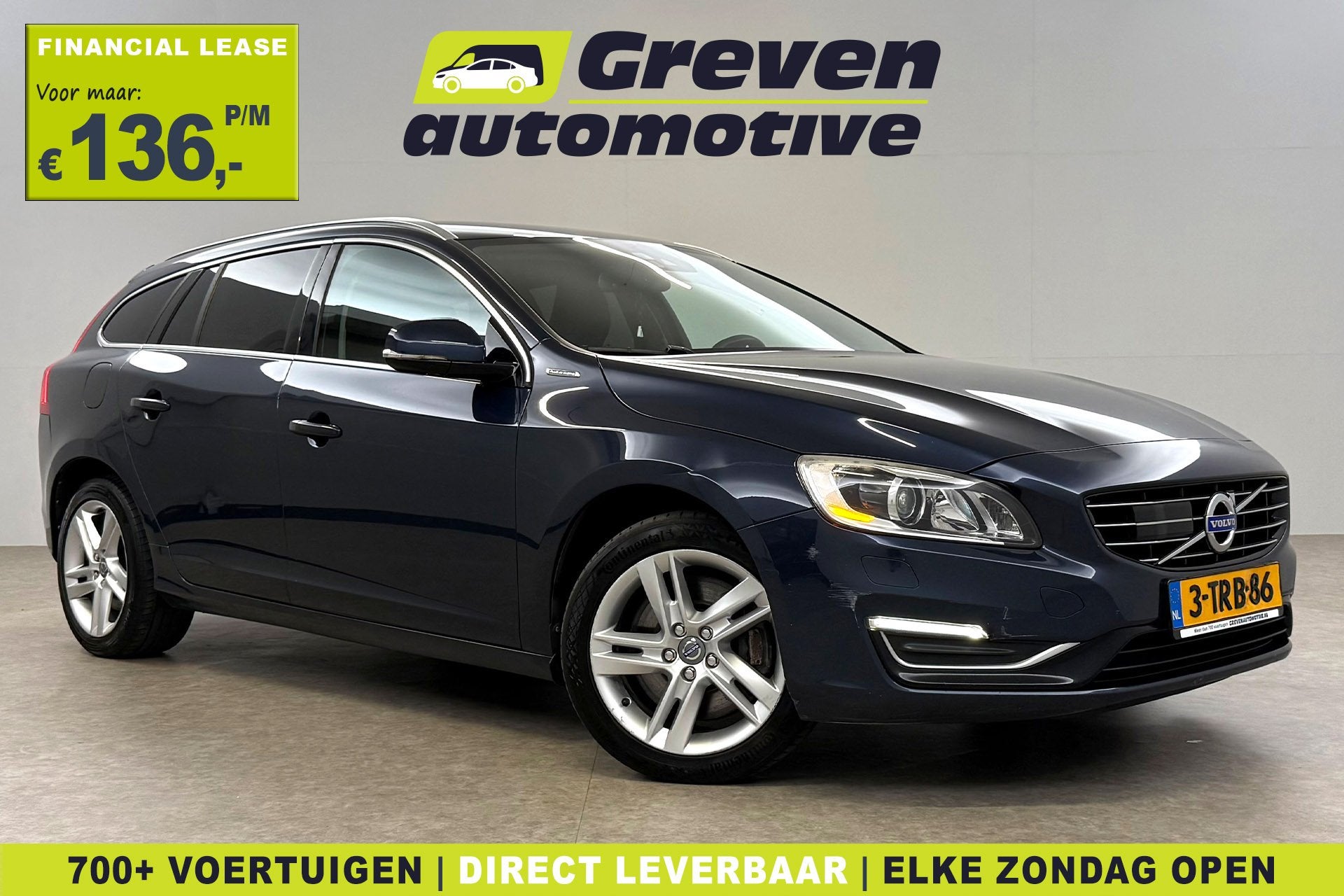 Volvo V60 2.4 D6 AWD Plug-In Hybrid Summum 280PK | Memory |, Auto's, Volvo, Automaat, Blauw, Overige brandstoffen, Vierwielaandrijving