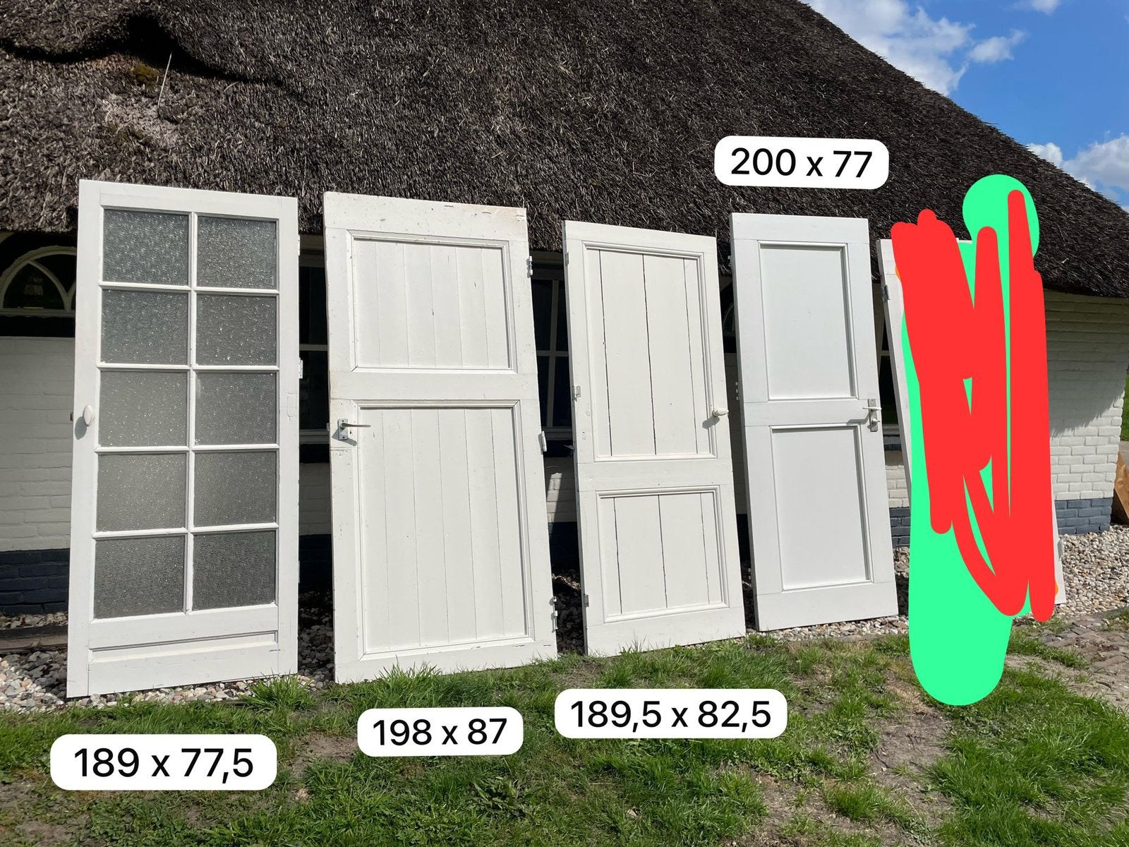Verschillende deuren, Doe-het-zelf en Verbouw, Deuren en Horren, Ophalen, Binnendeur, 200 tot 215 cm