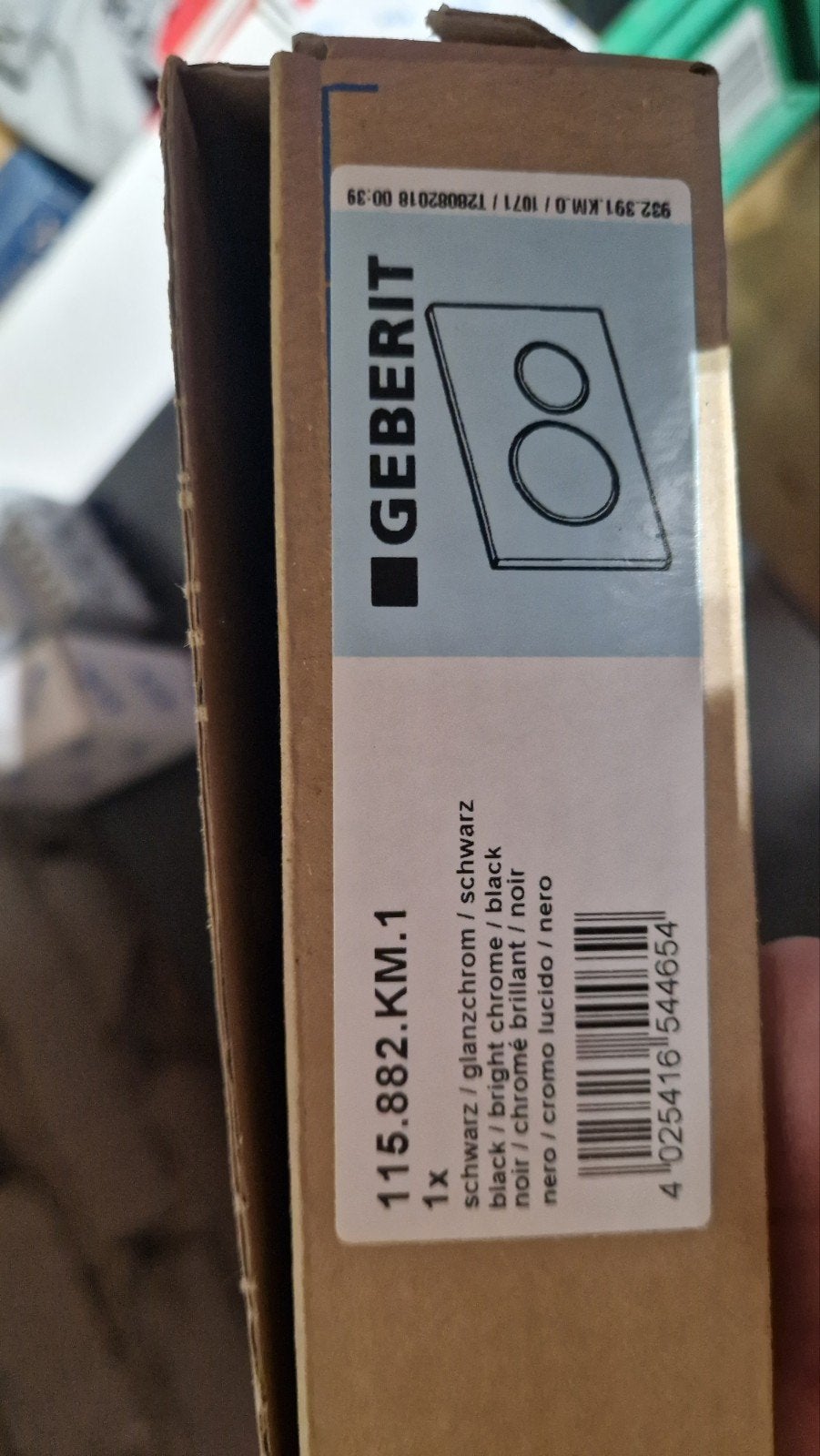 Geberit Sigma20 bedieningsplaat zwart/chroom, Ophalen of Verzenden, Nieuw, Chroom, Toilet