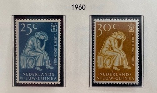 1960 Vluchtelingen Hulp  2x , Ophalen of Verzenden, Postfris, Nieuw-Guinea