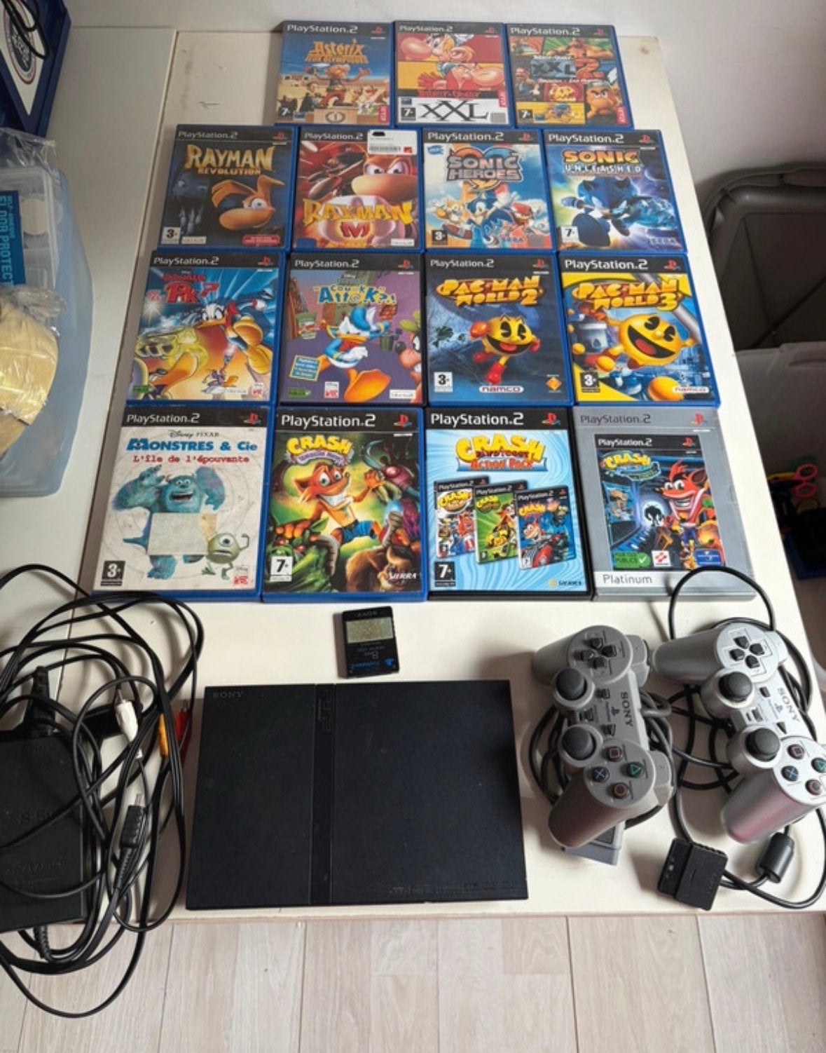 PlayStation 2 Console met 15 Spellen en Accessoires, Gebruikt, Playstation, 2 spelers, Ophalen of Verzenden