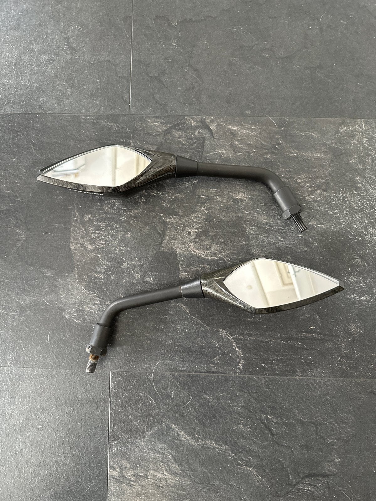 Motorfiets spiegels - Carbon look, Ophalen of Verzenden, Gebruikt