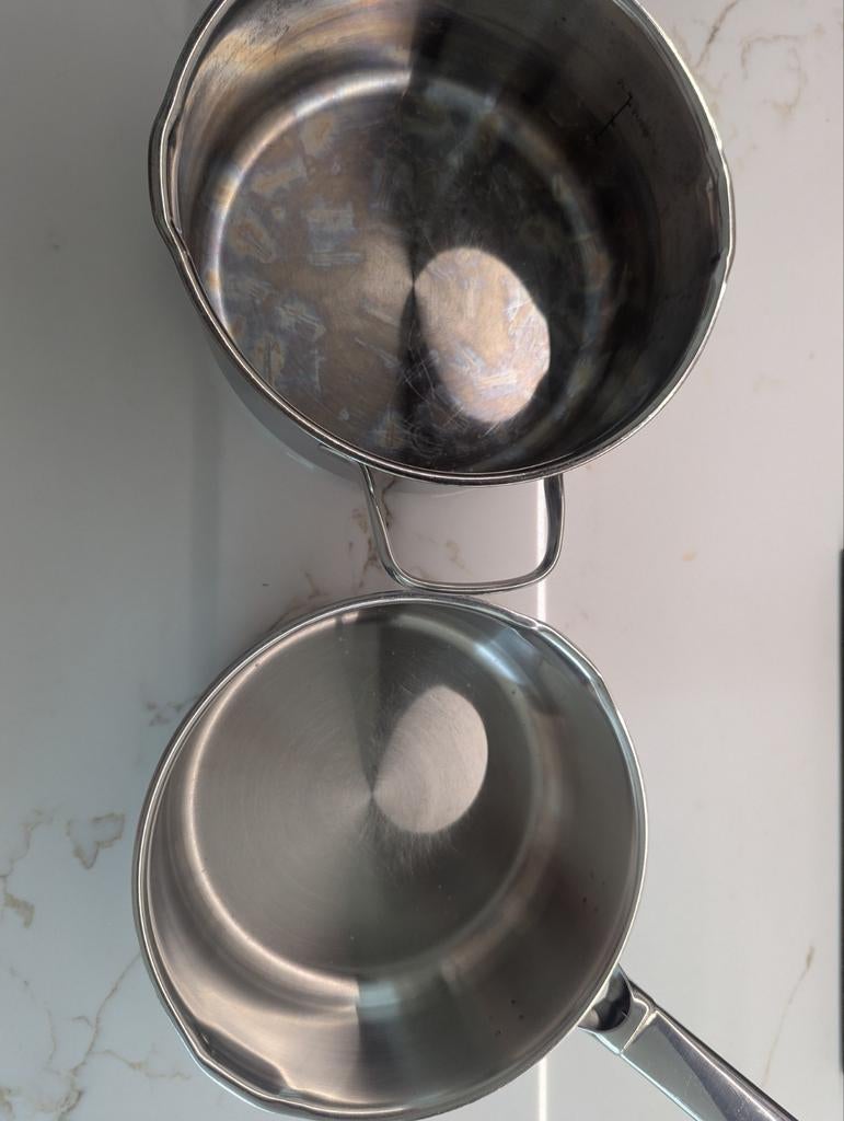 Pannen Masterchef! 2L en 1,5L steelpan, Ophalen, Gebruikt, Rvs, Pannenset