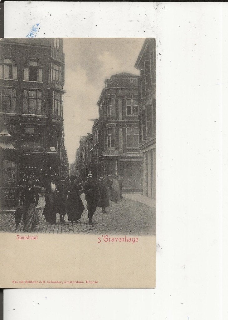 Den Haag Spuistraat Winkel Insulinde 1900, Ophalen of Verzenden, Voor 1920, Ongelopen, Zuid-Holland