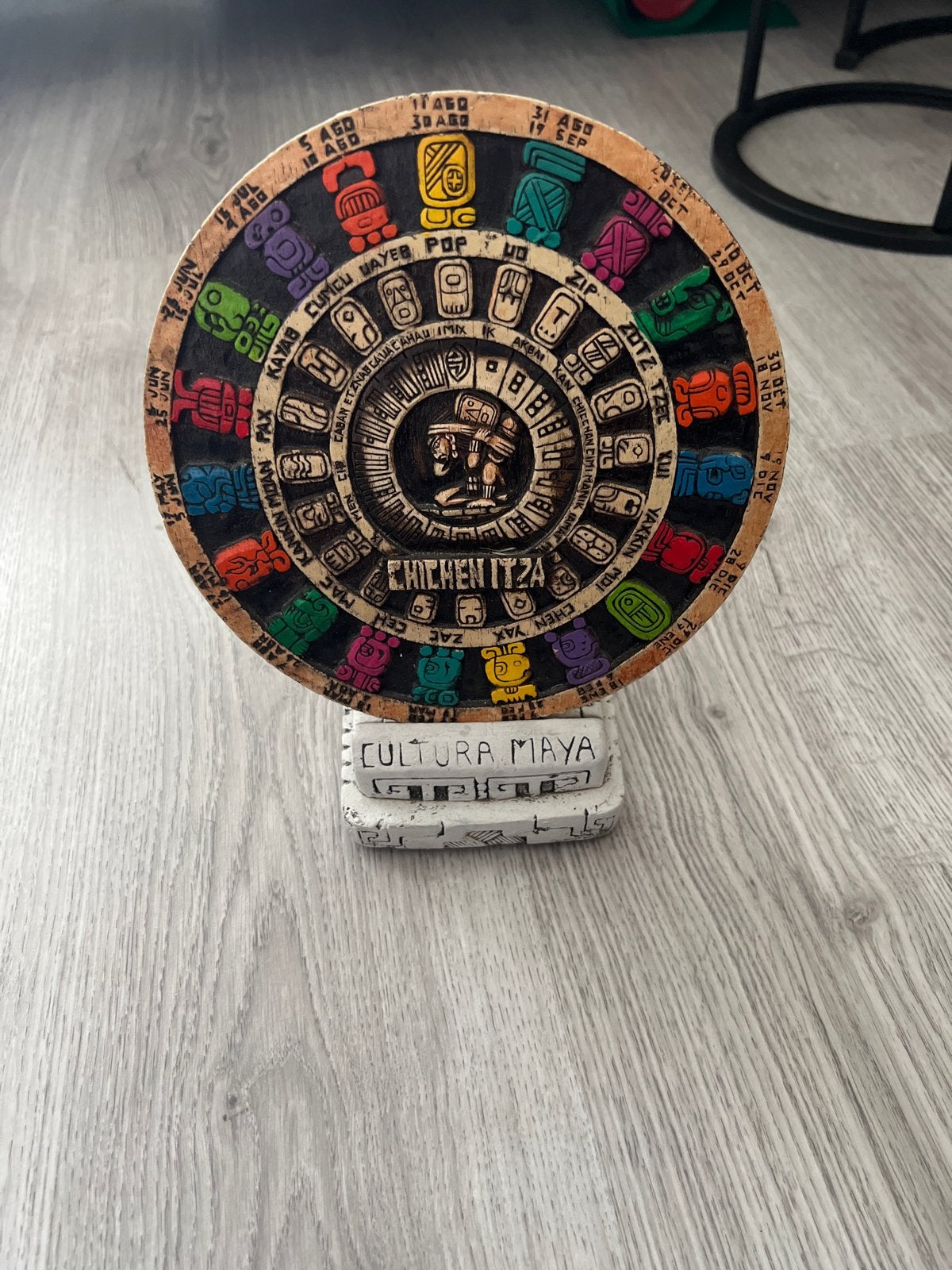 Decoratieve Maya Kalender van Steen uit Mexico, Antiek en Kunst, Steen/keramiek, Mexico, Overige typen, Handgemaakt