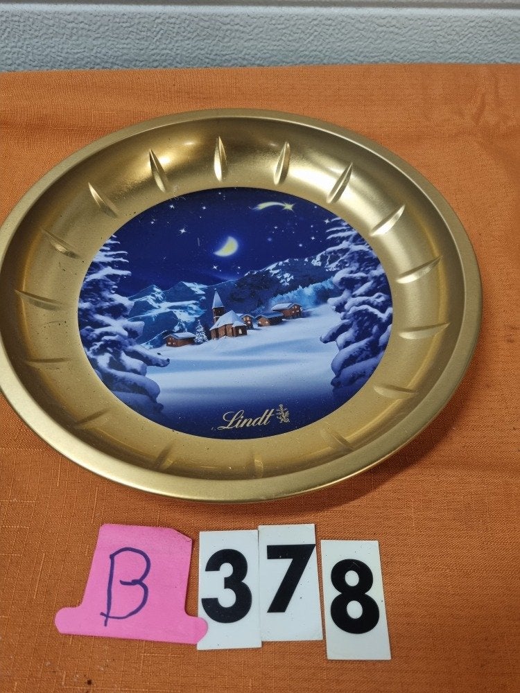 schaal kerst metaal lindt [b378], Ophalen of Verzenden, 'T Olde Gre-j, Info@toldegrej.nl, Endepoelstraat 20f Didam