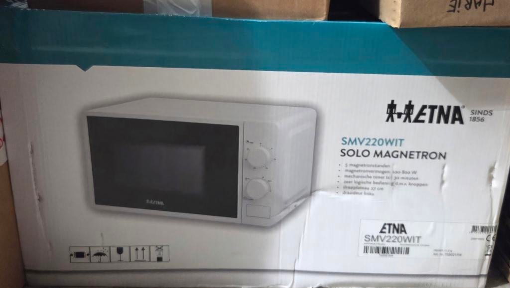 ETNA SMV220WIT Solo Magnetron - Zo goed als nieuw in doos, Minder dan 45 cm, Nieuw, Ophalen of Verzenden, Magnetron