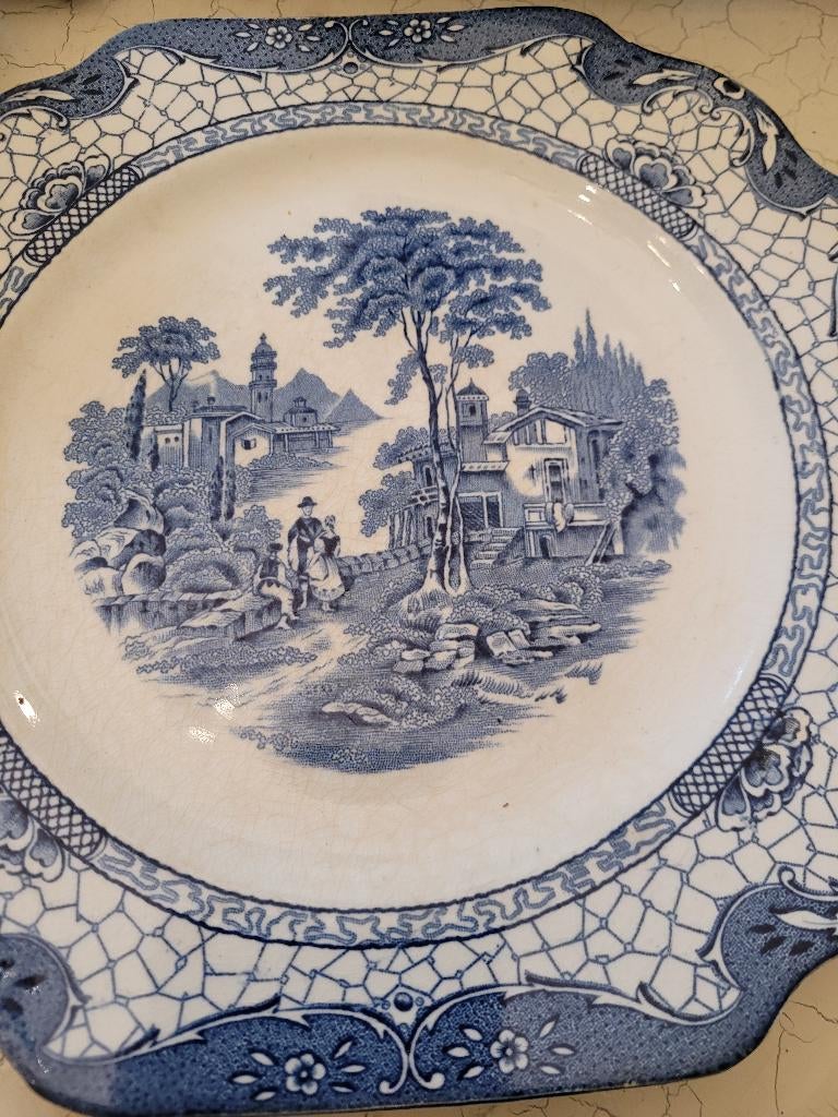 Antiek ontbijt bordje, Ophalen of Verzenden