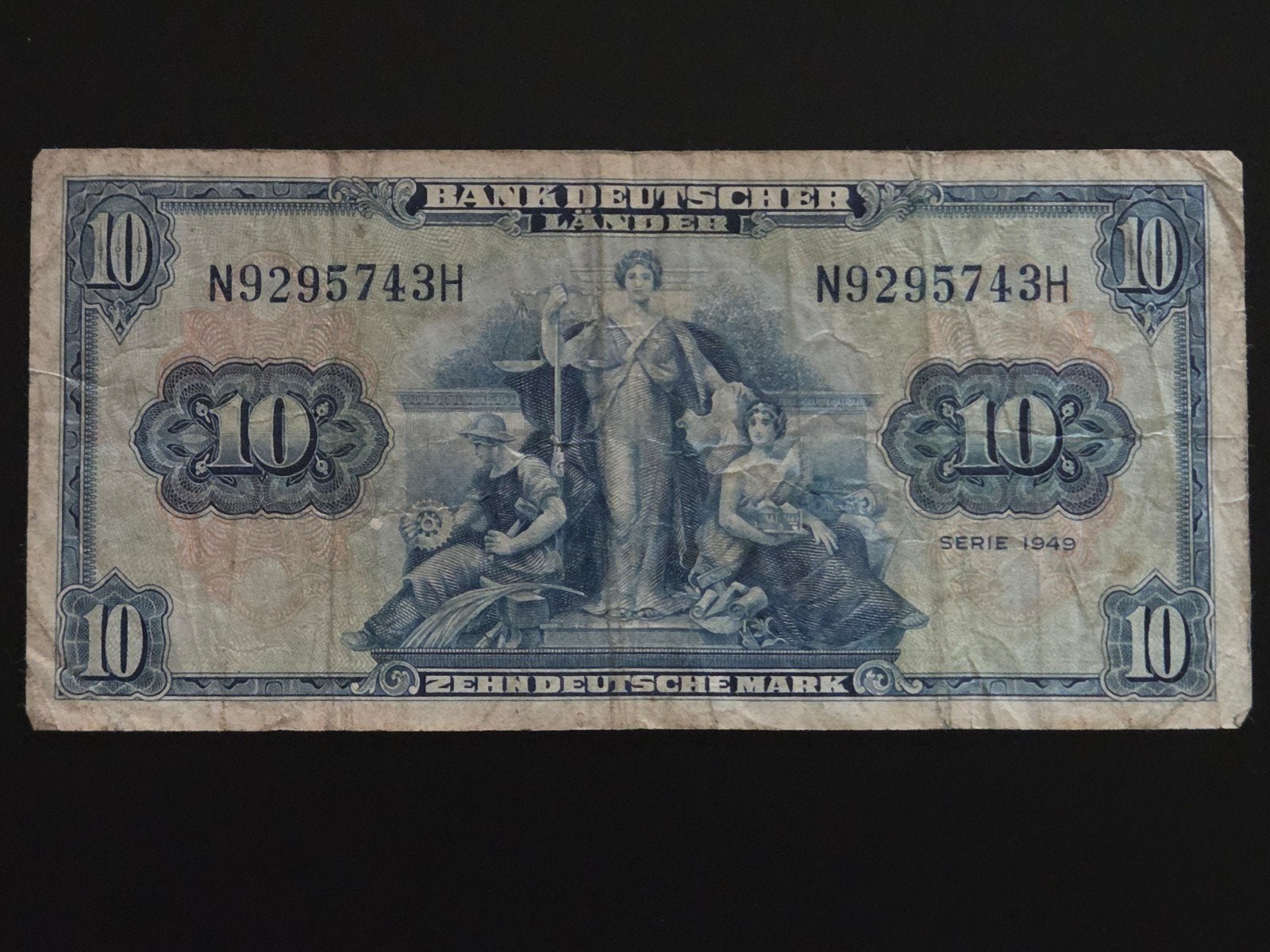 Germany 10 mark 1949  VF, Ophalen of Verzenden, Duitsland