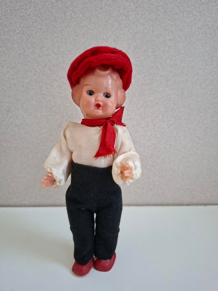 Jaren 50 vintage popje celluloid 14 cm, Verzamelen, Poppen, Ophalen of Verzenden, Gebruikt, Pop